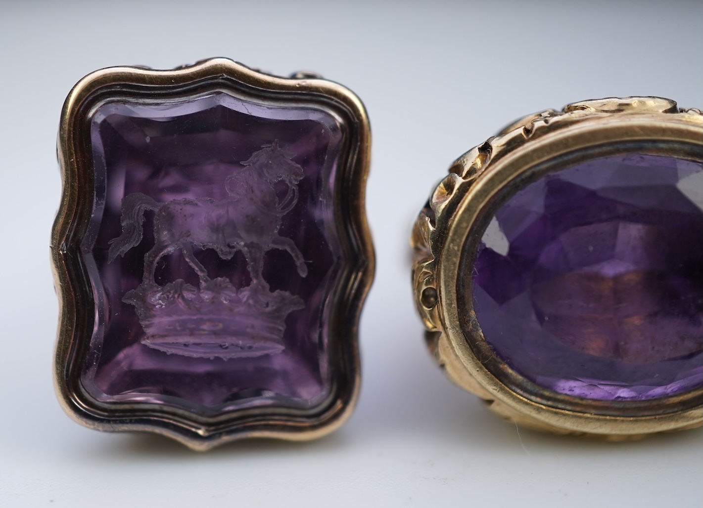 Two fob seals, mid 19th century
